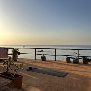 yoga at sunset